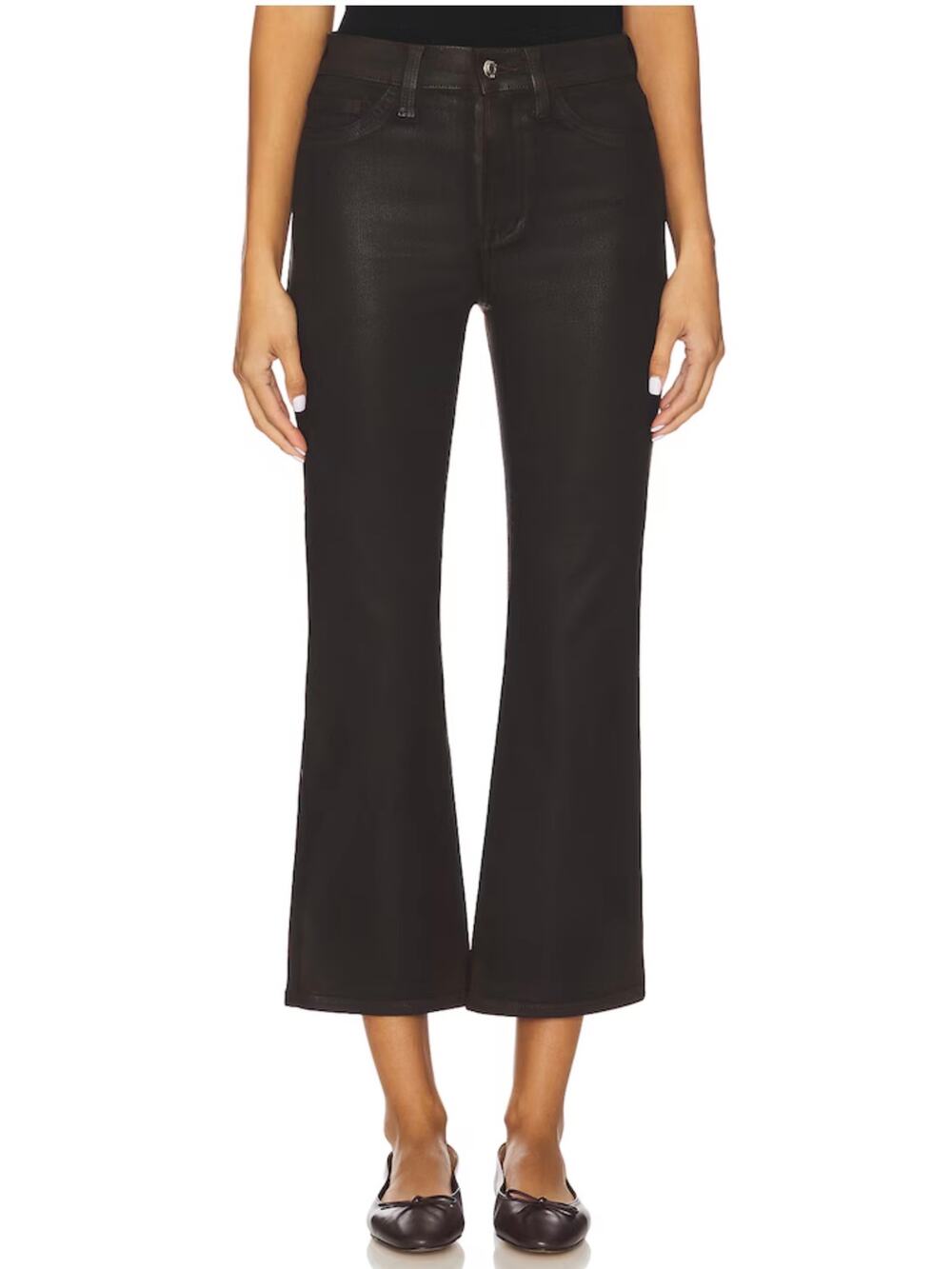 Pistola Lennon High Rise‎ Crop Boot Coated Mocha Size 27 NWT